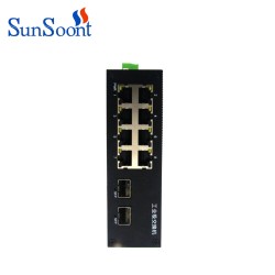 8-port 10/100/1000Mbps RJ45+2G SFP Industrial Ethernet Switch