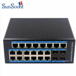 20-port 10//100/1000BASE-TX+4G SFP Industrial Ethernet Switch